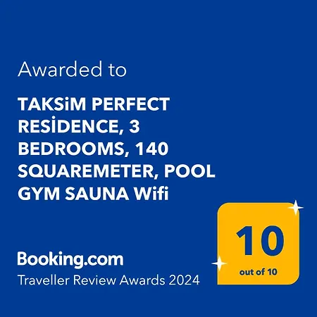 Apartmán Taksim Perfect Residence, 3 Bedrooms, 140 M2, Pool Gym Sauna Access *
